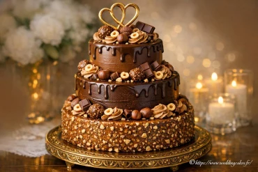 Wedding cake noisette gianduja fondant 3 étages : comment le sublimer ?