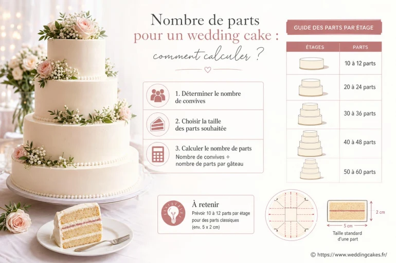 Nombre de parts pour un wedding cake : comment calculer la taille idéale ?
