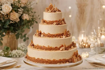 Wedding cake praliné croustillant feuilleté : recette en 4 étages