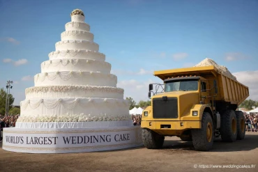 The World's Largest Wedding Cake pesait 6,8 tonnes