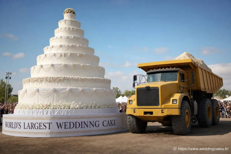 The World’s Largest Wedding Cake pesait 6,8 tonnes