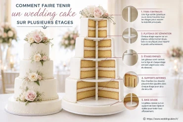 Comment faire tenir un wedding cake sur plusieurs étages ?