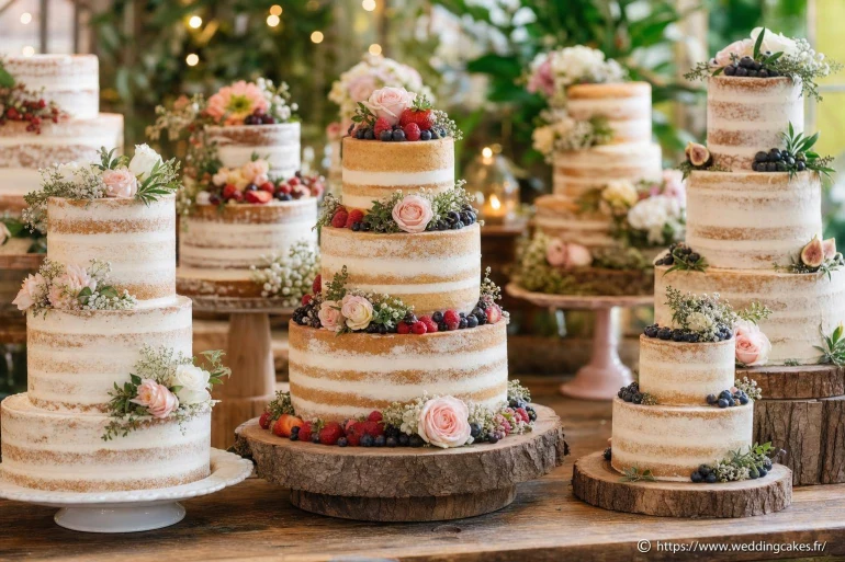 20 naked wedding cakes tout simplement époustouflants