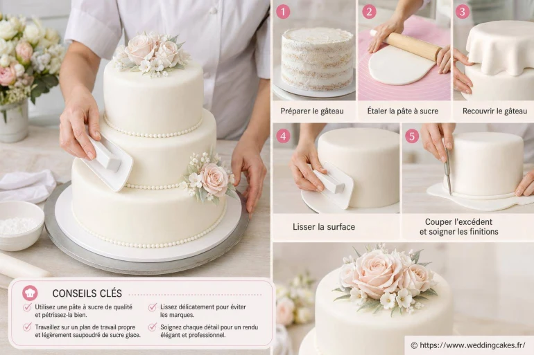 Comment recouvrir un wedding cake : méthodes et conseils ?