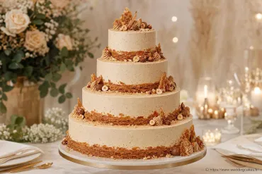 Wedding cake praliné croustillant feuilleté : recette en 4 étages