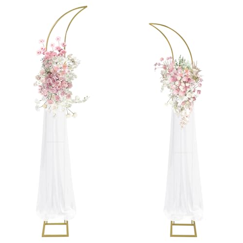 Lot de 2 arche Mariage, Support de Toile de Fond en Métal, A