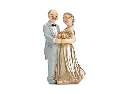 PartyDeco STATUINA Décoration de gâteau de mariage 50 ans Mu