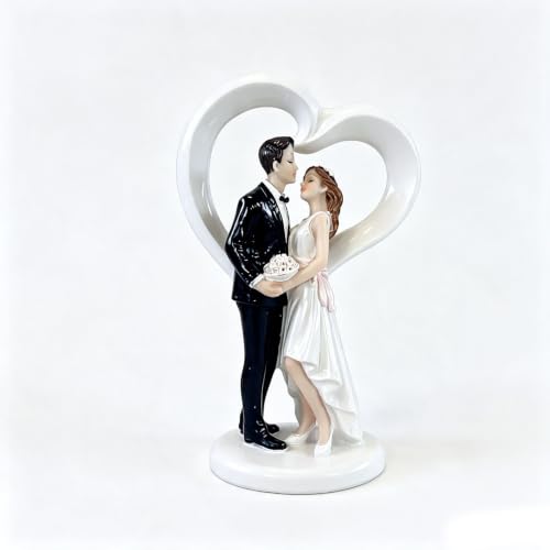 Figurines de couple de mariés en résine, pour gâteau, couple