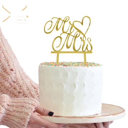 Cake Topper Mariage, Personnalisée Décoration de Gâteau de M