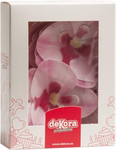 dekora – Fleurs Comestibles pour Gâteau, 10 Gaufrettes Orchi