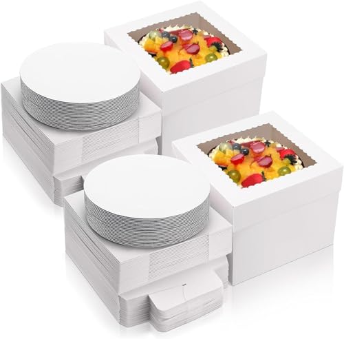 Boîtes à gâteaux blanches 40 pcs