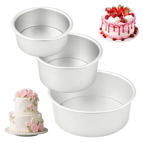 Lot De 3 Moules À Gâteau Ronds 4/6/8 Moule À Gâteau Rond En 
