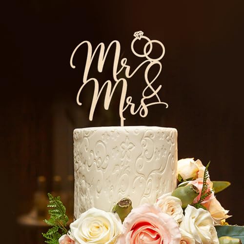 Decoration gateau mariage Mr & Mrs figurine gateau mariage B