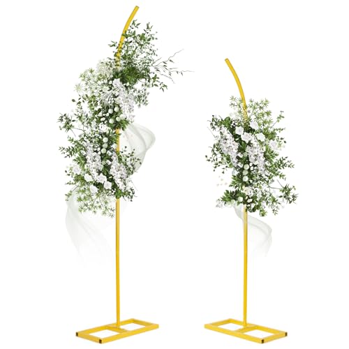 Arche de mariage dorée - Support en métal - 2,04 m et 2,4 m 