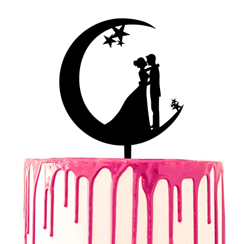 CARISPIBET Décoration de gâteau de mariage couple se tenant 