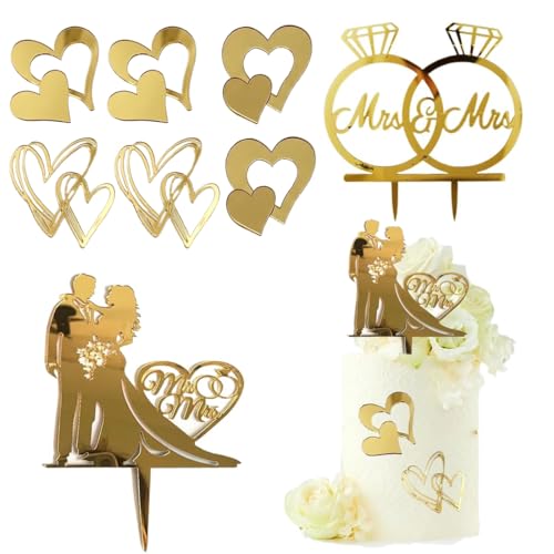 KAHZOR 8 pièces Décoration de gâteau, figurines de couple de