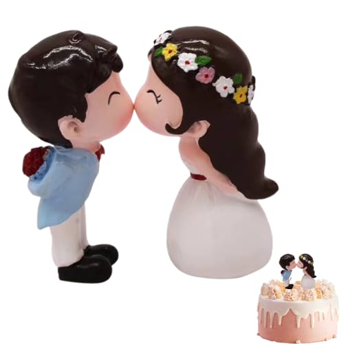Figurine de Mariée et Marié, Doux Amoureux Ornement pour Mar