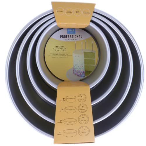 PME - Moules à Gâteaux Ronds 15, 20, 25, 30 cm x 10 cm de Pr