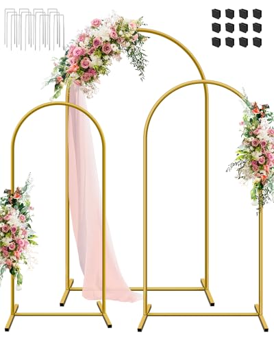 JEBUTU Lot de 3 supports darche de mariage de 1,8 m, 2 m, 2,