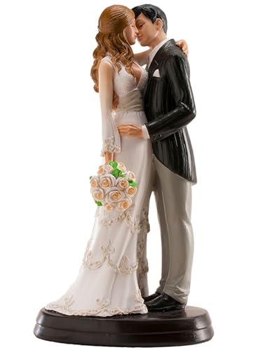 Dekora - 305058 Figurine Mariage 3D Couple Marié se Donnant 