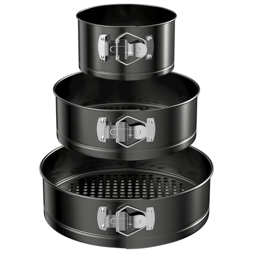 WinGluge 3 Pièces Moule à Manqué Rond, 12/18/22cm Moule à Gà