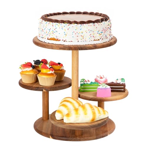 E-ROOM TREND Présentoir à cupcakes en bois à 4 niveaux | Sup