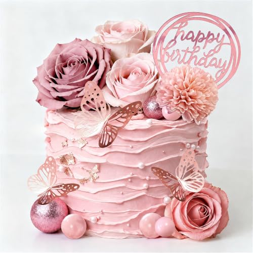 Deco Gateau de Fleurs 27 Pièces, Fleur Decoration Gateau Boh