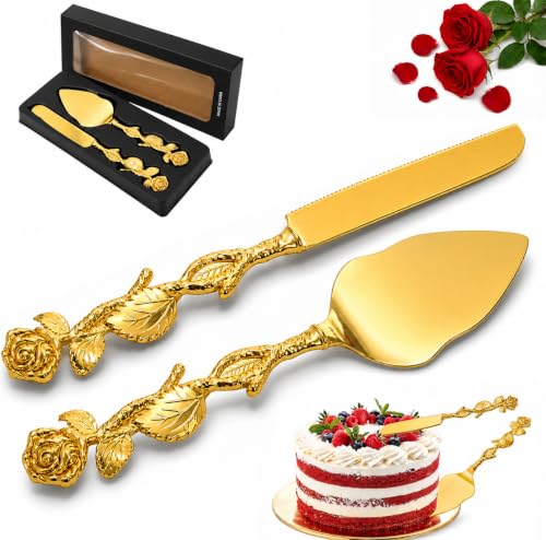 Mezchi Ensemble couteau à gâteau et pelle à gâteau de mariag