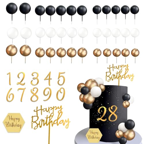 48 PCS Décorations de Gâteau Boules, Decoration Gateau Anniv